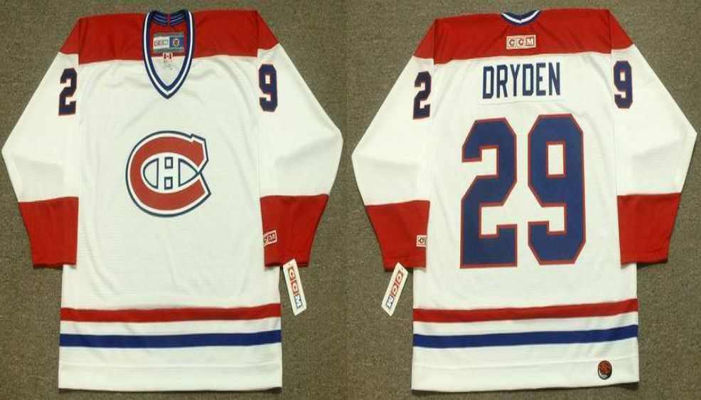 2019 Men Montreal Canadiens 29 Dryden White CCM NHL jerseys